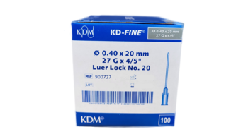 Injekční jehla KD-Fine 100 ks 27G 0,4 x 20 - šedá - 1