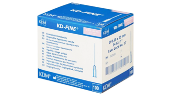 Injekční jehla KD-Fine 1&quot; 100 ks 24G 0,55 x 25 - fialová