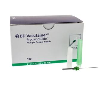 Jehla BD VACUTAINER zelená 21G  0,8x38 mm 100 ks