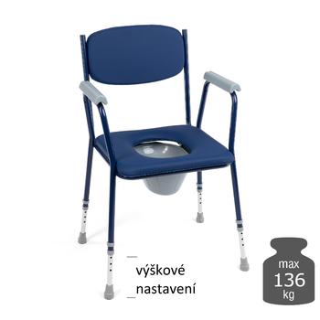 Toaletní křeslo výškově nastavitelné BLUE  - 2